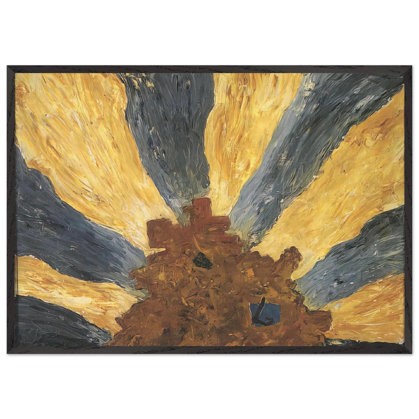 Untitled - 1948 N2 - Forrest Bess Framed Art Print – Black Wooden Frame - Default Title - -Framed Art Print