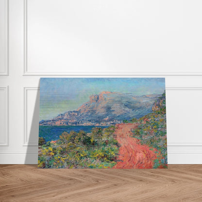 The Red Road near Menton - claude monet Brushed Aluminum Print - 70x100 cm / 28x40 inches | claude monet Aluminum Print | claude monet Prints