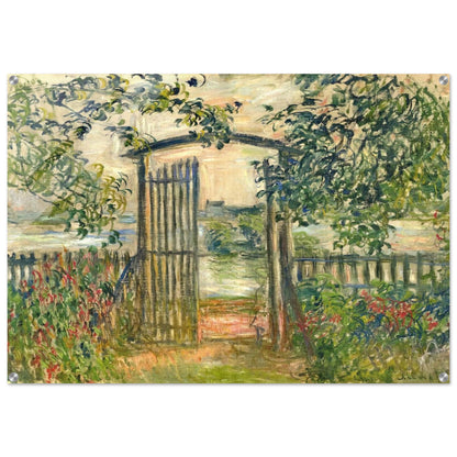 The Garden Gate at Vetheuil - claude monet Acrylic Print - 70x100 cm / 28x40″ inches