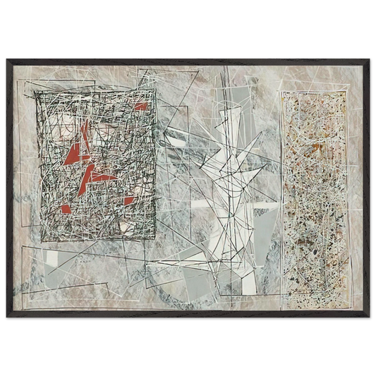 White Space - 1951 - Jimmy Ernst Framed Art Print – Black Wooden Frame - Default Title - -Framed Art Print