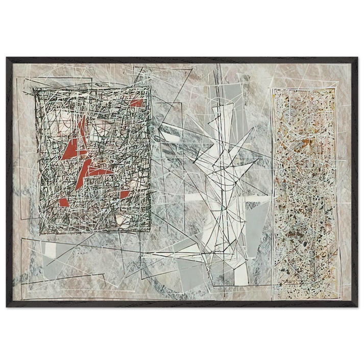 White Space - 1951 - Jimmy Ernst 70x100 cm / 28x40 inches Framed Art Print – Black Wooden Frame