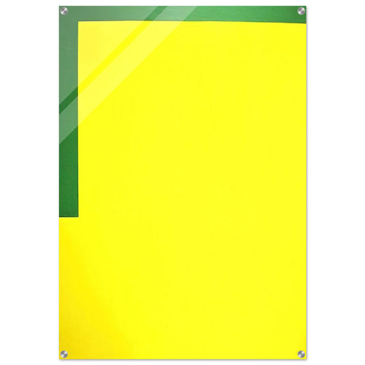 More yellow, less green - 1989 - Carmen Herrera Acrylic Print - 70x100 cm / 28x40″ inches | Carmen Herrera Wall Art | Carmen Herrera Prints