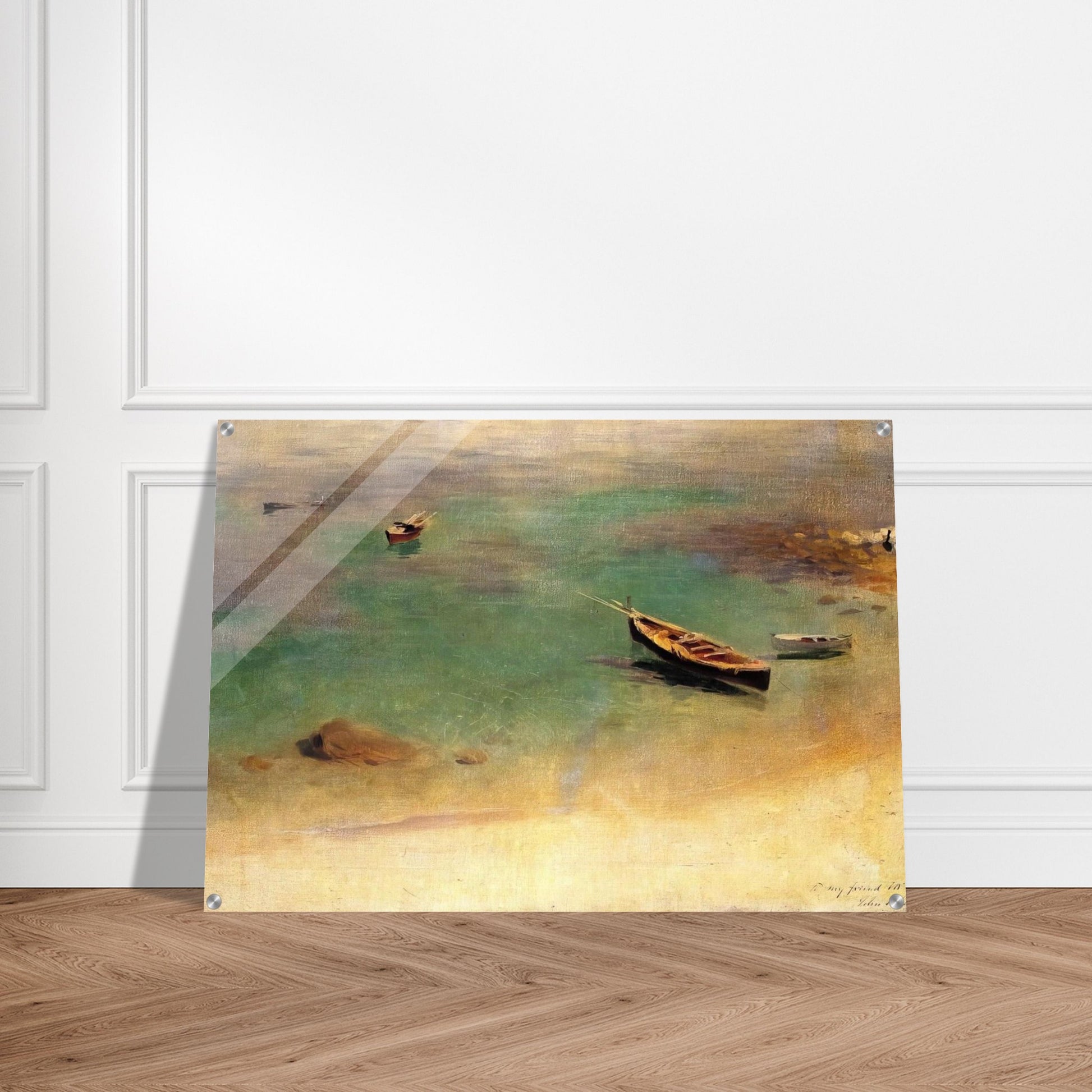 Boat in the Waters off Capri - John Singer Sargent Acrylic Print - 70x100 cm / 28x40″ inches