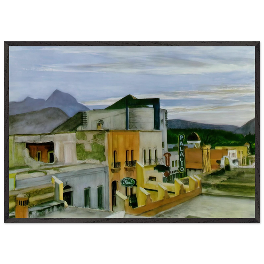 El Palacio - Edward Hopper Framed Art Print – Black Wooden Frame - Default Title - -Framed Art Print