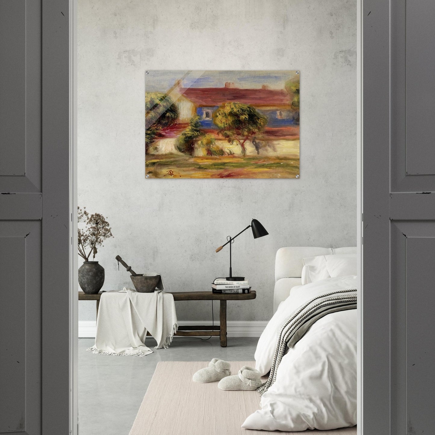 The Artist s House - Pierre-Auguste Renoir Acrylic Print - 70x100 cm / 28x40″ inches