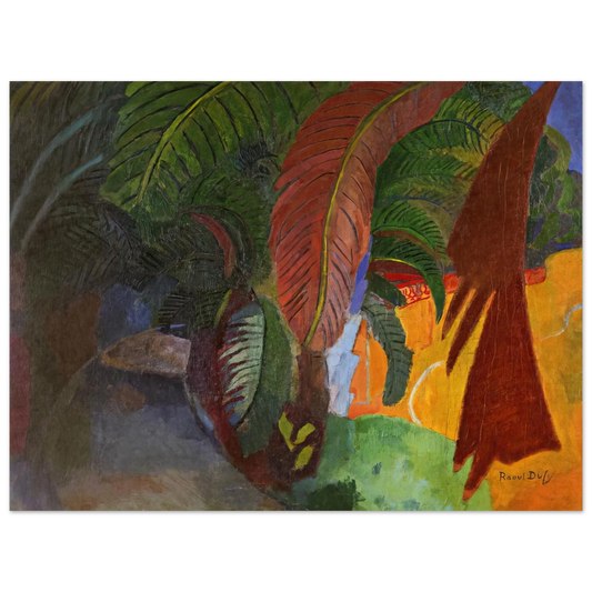 Raoul Dufy - PALM TREES AT MARTIGUES HOMAGE TO GAUGUIN 1910 Fine Art Poster - Default Title