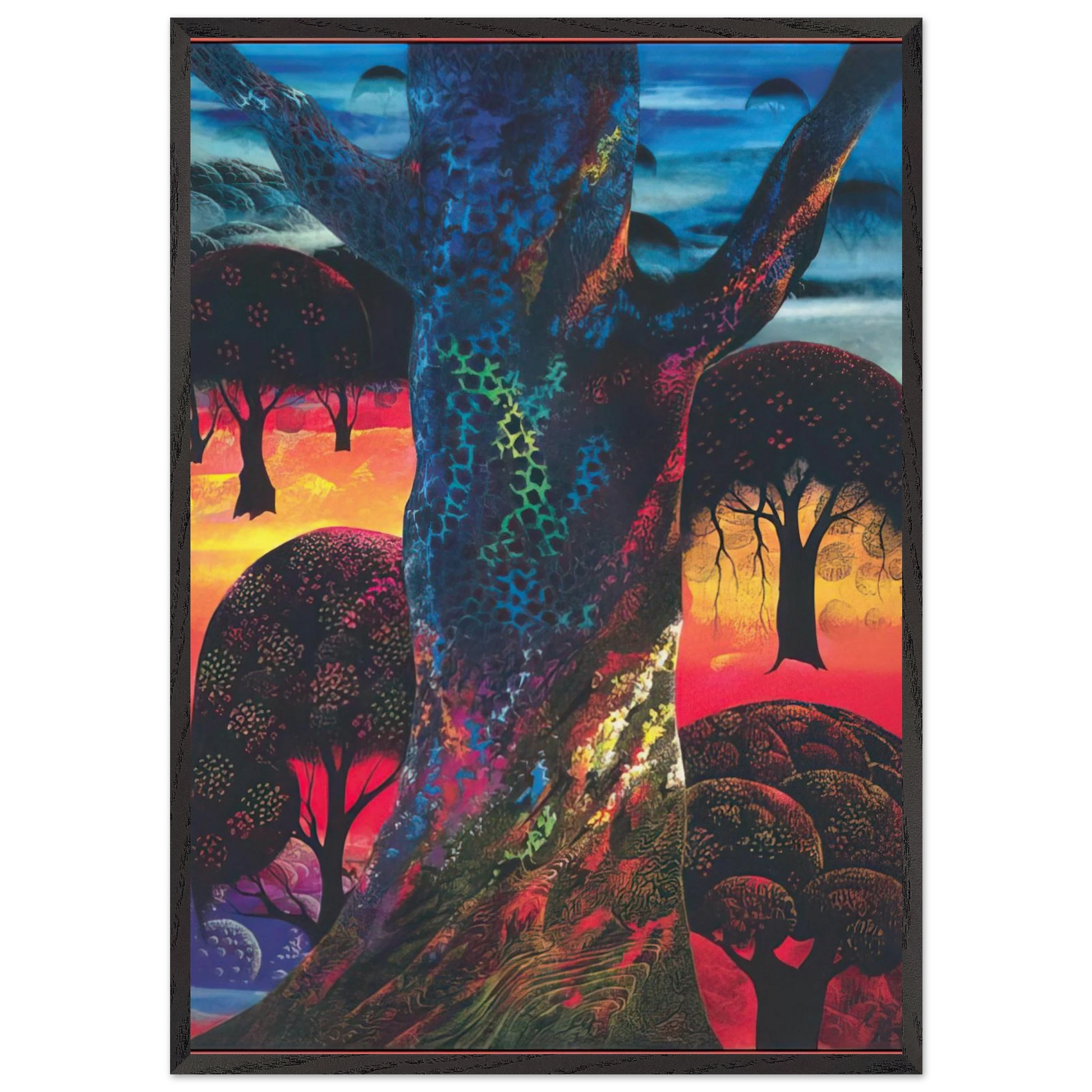 Fire Magic - Eyvind Earle Framed Art Print – Black Wooden Frame - Default Title - -Framed Art Print