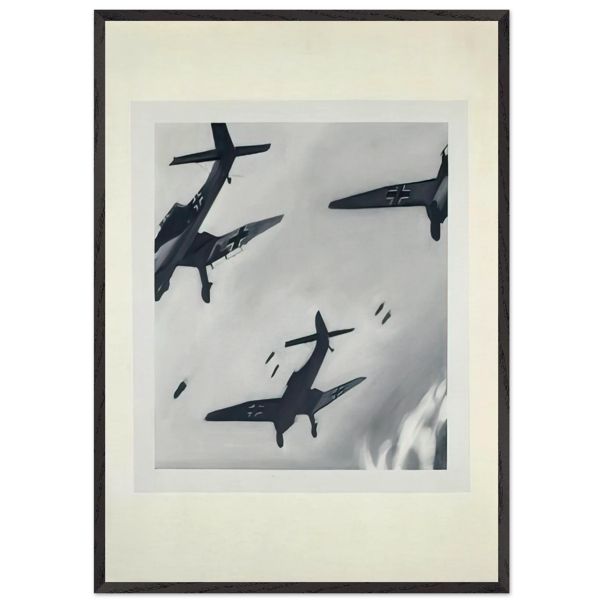 STUKAS 1964 - Gerhard Richter Framed Art Print – Black Wooden Frame - Default Title - -Framed Art Print