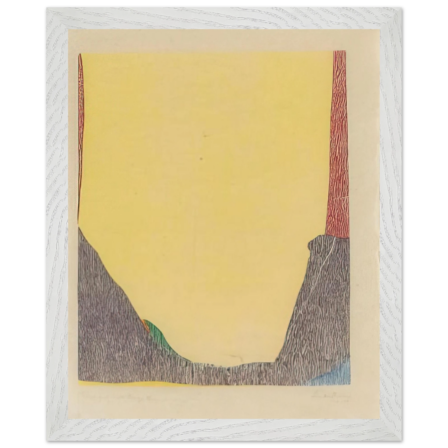 Helen Frankenthaler - East and Beyond - 1973 Wall art - A1 (59.4 x 84.1  cm) - Premium Wooden Framed Poster With Fine Art Paper - Wood frame