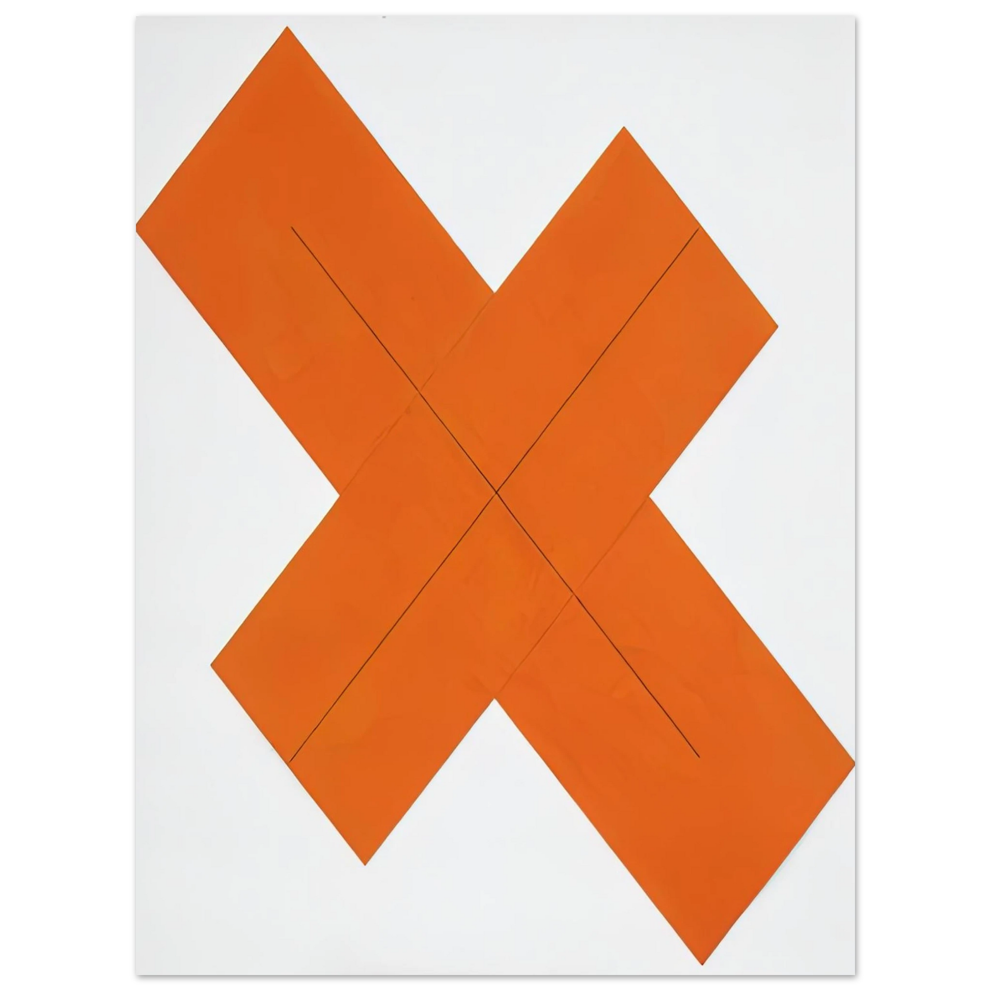 Robert Mangold - X WITHIN X ORANGE 1981 Fine Art Poster - Default Title