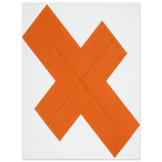Robert Mangold - X WITHIN X ORANGE 1981 Fine Art Poster - Default Title