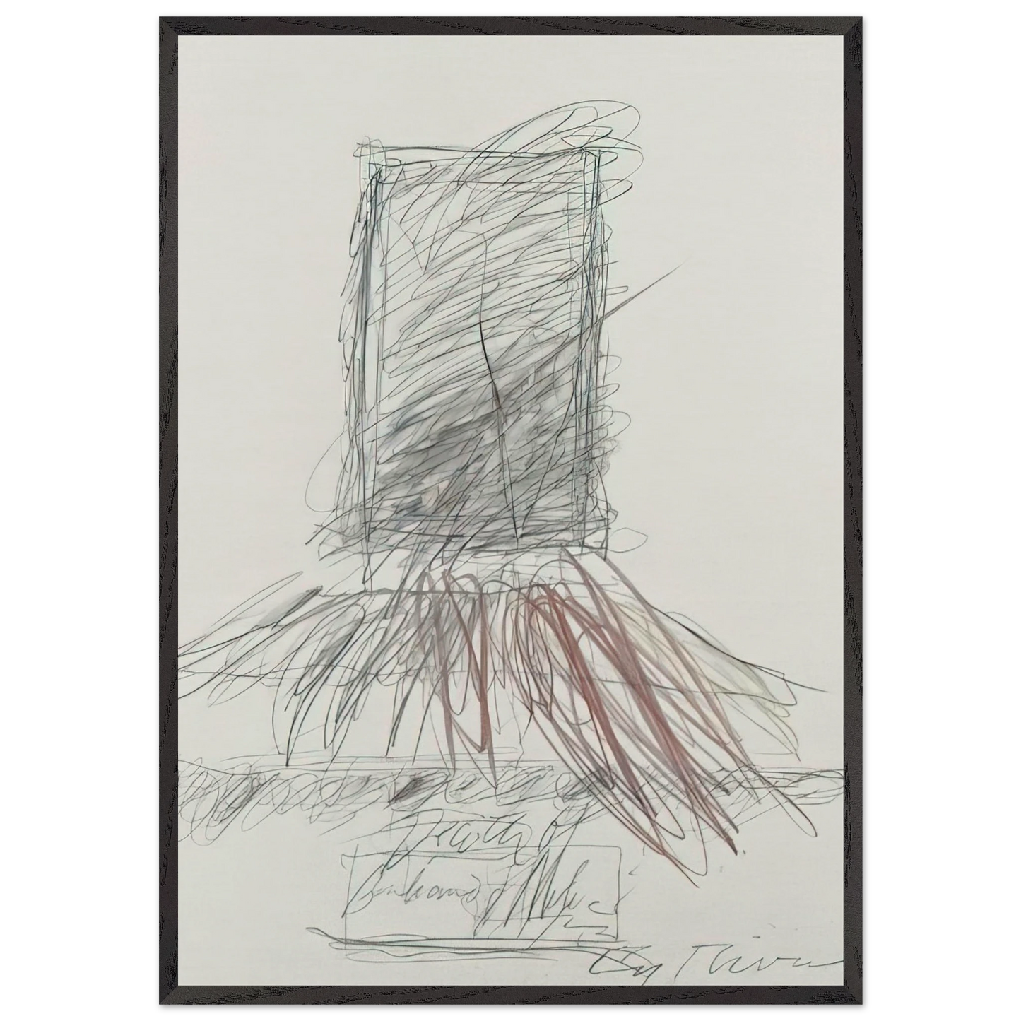 Death of Giuliano DeMedici - Cy Twombly Framed Art Print – Black Wooden Frame - Default Title - -Framed Art Print