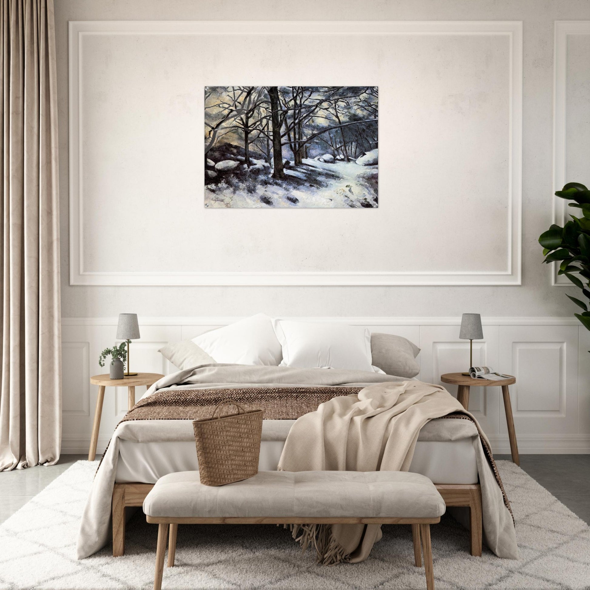 Melting Snow. Fontainbleau - Paul Cézanne Acrylic Print - 70x100 cm / 28x40″ inches