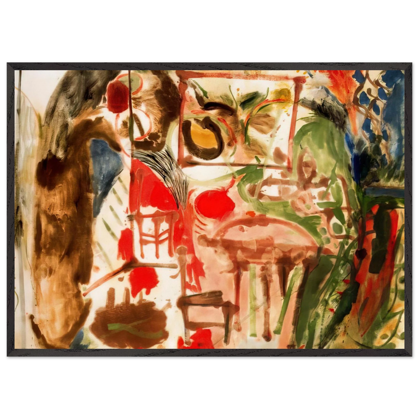 Helen Frankenthaler - Interior - 1957 Wall art - 20x25 cm / 8x10 inches - Fine Art Poster - -