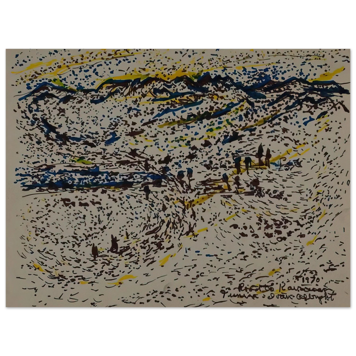 Ivan Albright - ROAD TO KAIROUAN TUNISIA 1970  75x100 cm / 30x40inches Fine Art Poster