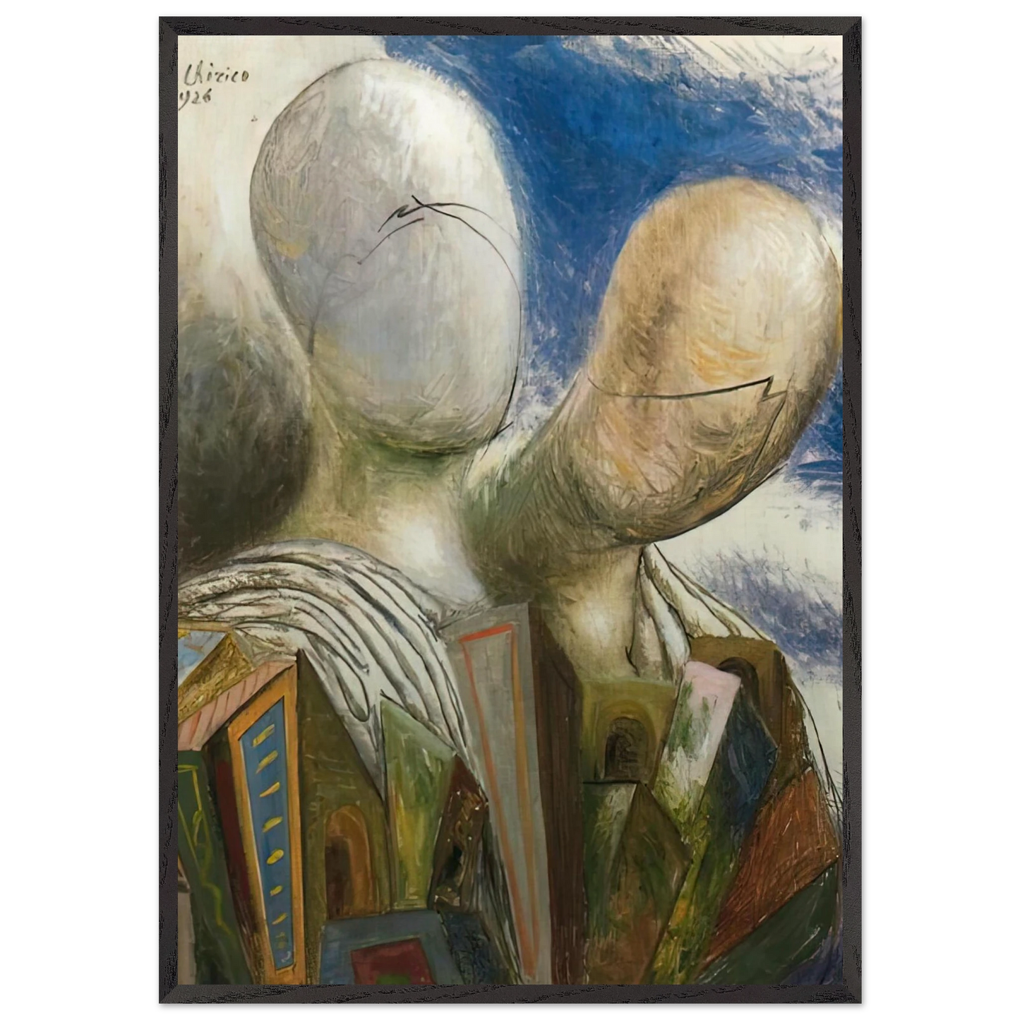 THE SPOUSES 1926 - Giorgio de Chirico Framed Art Print – Black Wooden Frame - Default Title - -Framed Art Print