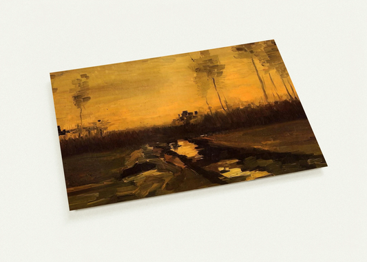 Landscape at Dusk By Vincent van Gogh Pack of 10 Post Cards | Vincent van Gogh Post Cards | A6 (10.5 x 14.8 cm) - 4.1 x 5.8 inches