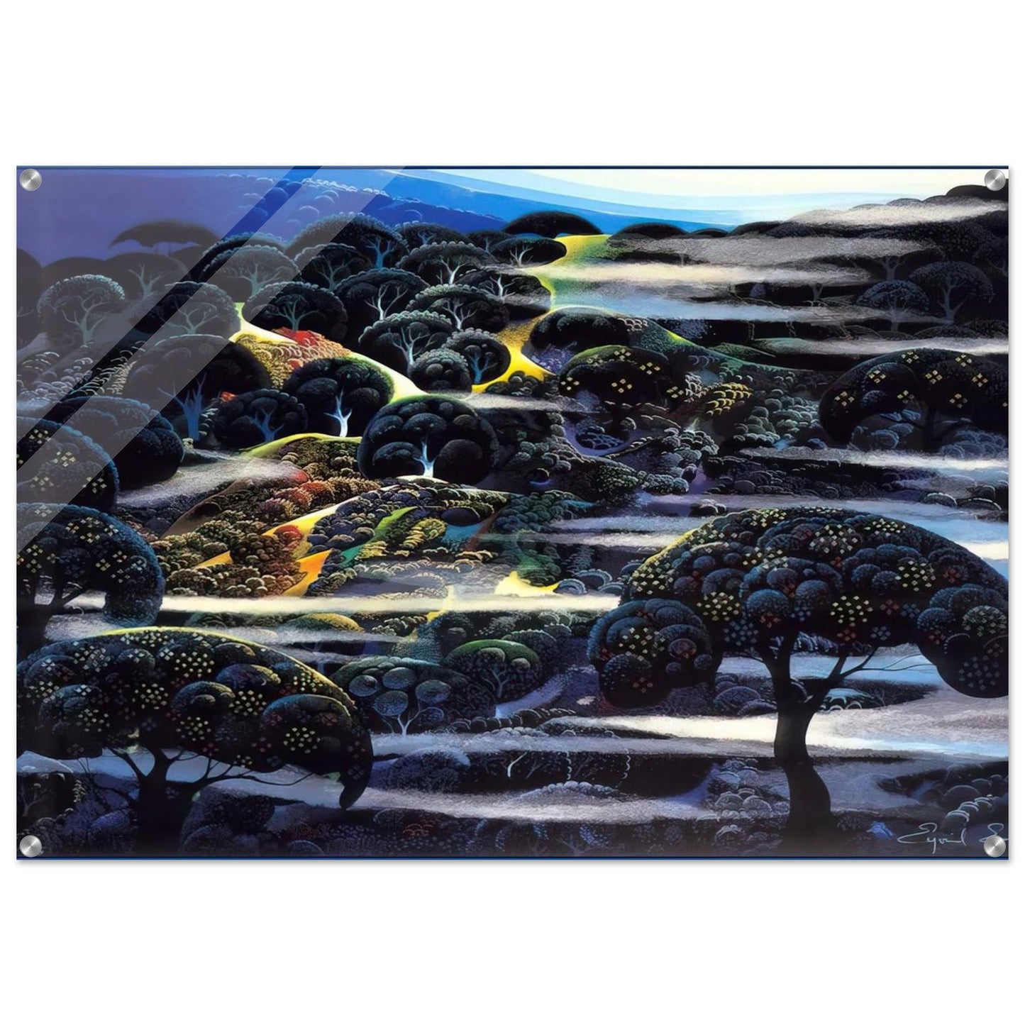 Garden of Eden - Eyvind Earle Acrylic Print - 70x100 cm / 28x40″ inches | Eyvind Earle Wall Art | Eyvind Earle Prints