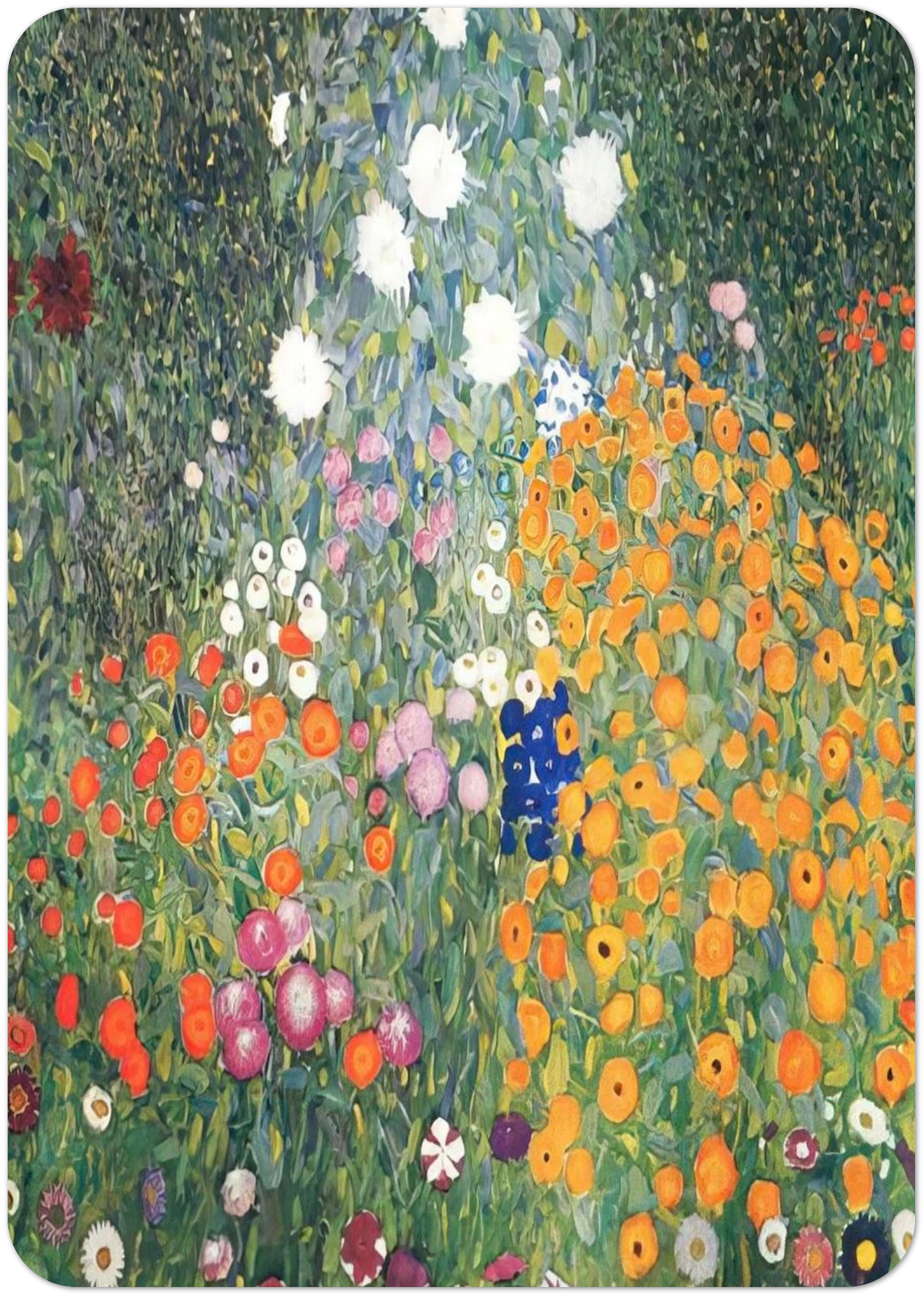FLOWER GARDEN 1907 By Gustav Klimt Pack of 10 Post Cards | Gustav Klimt Post Cards | A6 (10.5 x 14.8 cm) - 4.1 x 5.8 inches