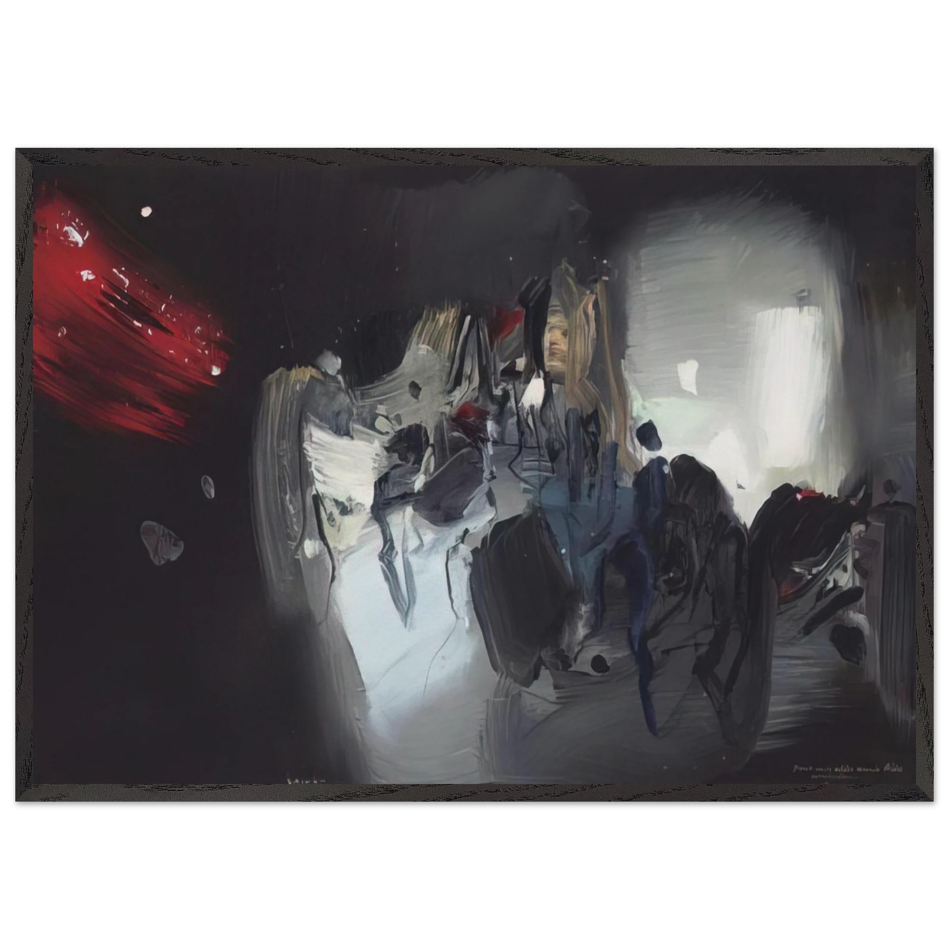 COMPOSITION 1972 - Chu teh Chun Framed Art Print – Black Wooden Frame - Default Title - -Framed Art Print