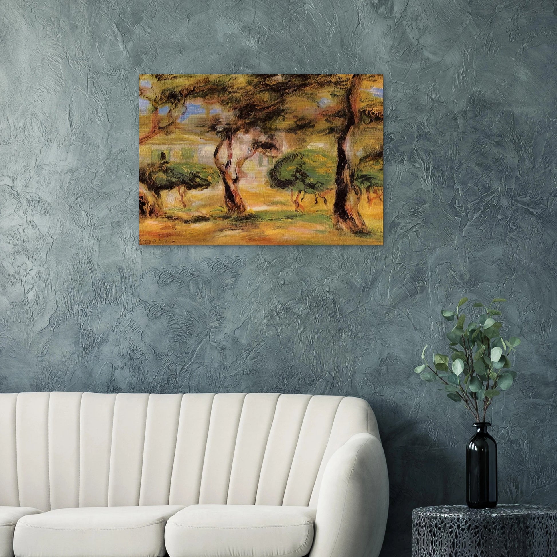 The Garden Collettes - Pierre-Auguste Renoir Brushed Aluminum Print - 70x100 cm / 28x40 inches | Pierre-Auguste Renoir Aluminum Print | Pierre-Auguste Renoir Prints