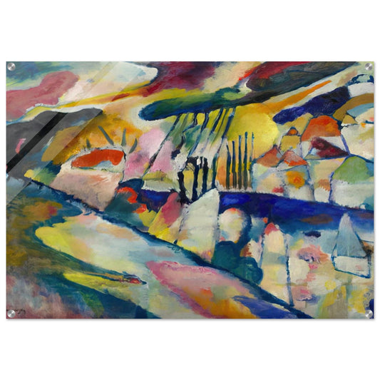 LANDSCAPE WITH RAIN 1913 - Wassily Kandinsky Acrylic Print - 70x100 cm / 28x40″ inches