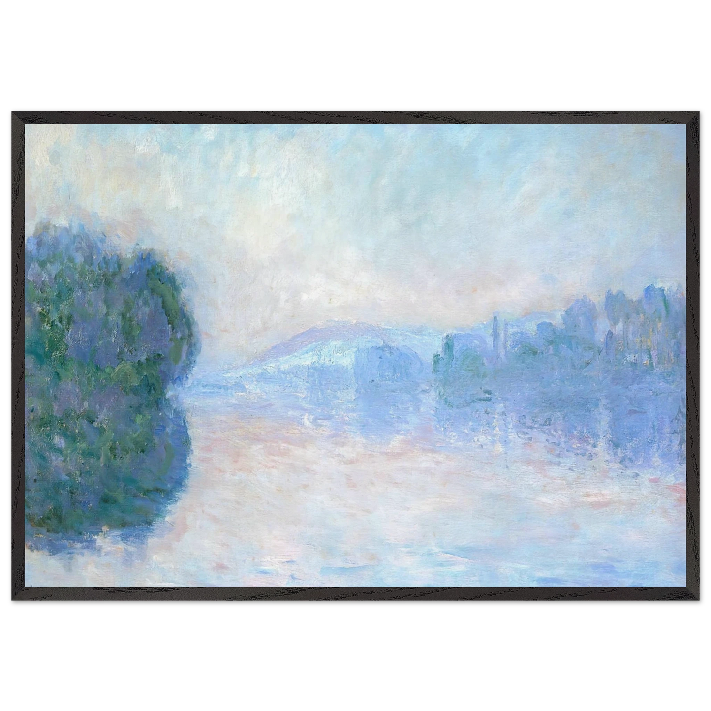 The Siene near Vernon - claude monet Framed Art Print – Black Wooden Frame - Default Title - -Framed Art Print