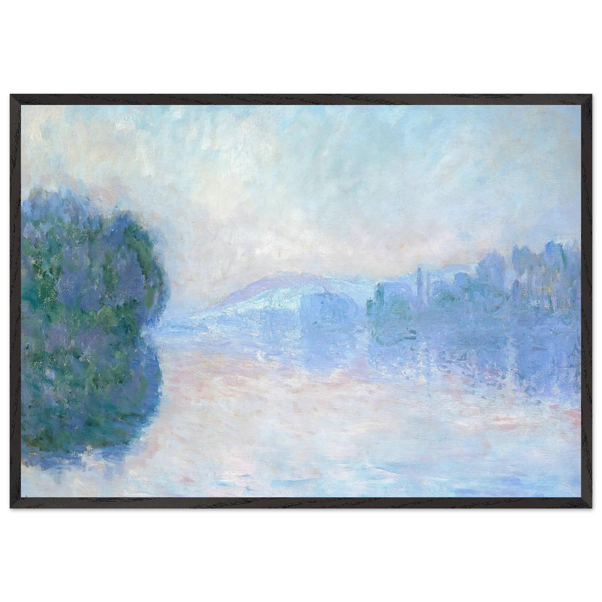 The Siene near Vernon - claude monet Framed Art Print – Black Wooden Frame - Default Title - -Framed Art Print