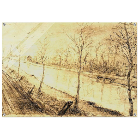 Canal - Vincent van Gogh Acrylic Print - 70x100 cm / 28x40″ inches