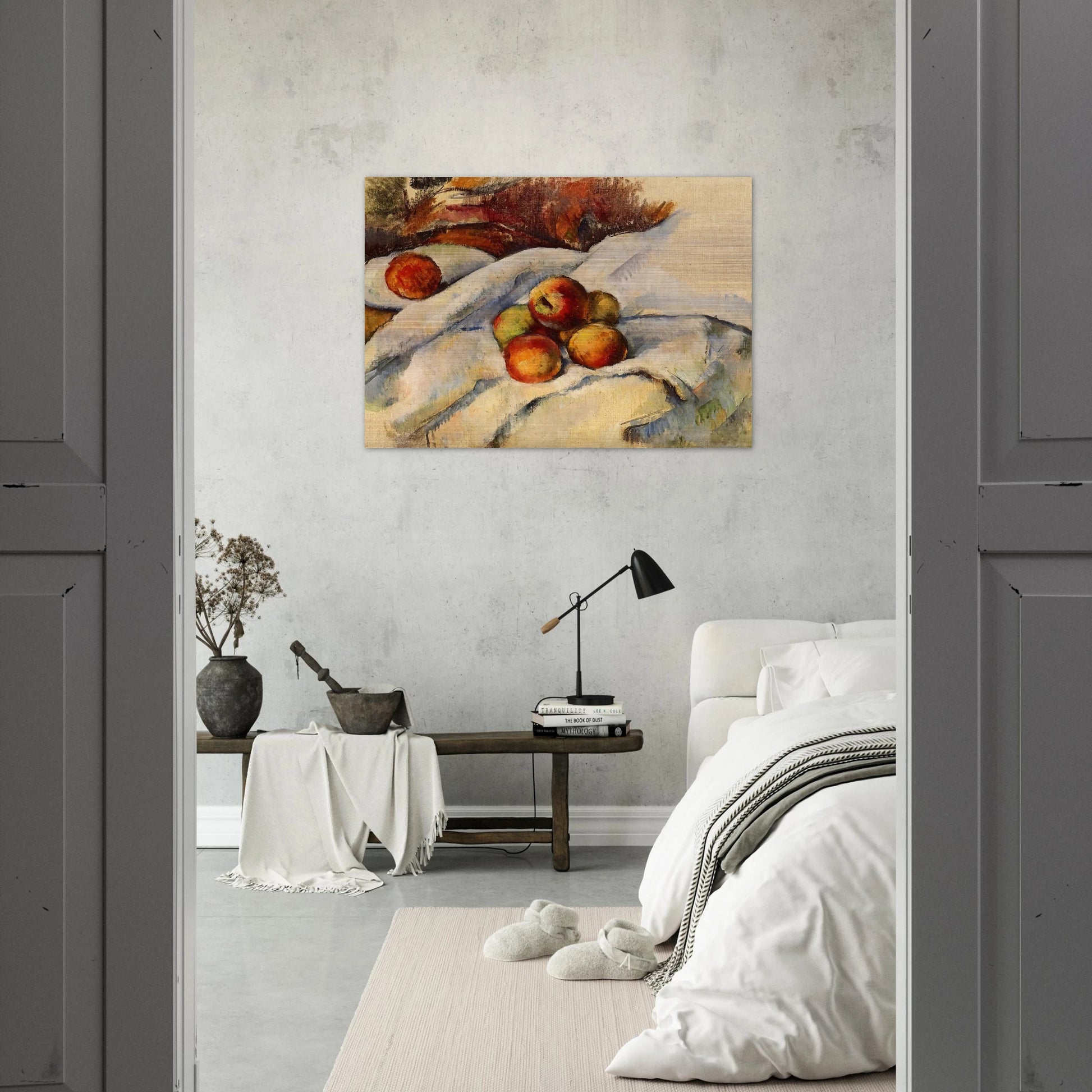 Apples on a Sheet - Paul Cézanne Brushed Aluminum Print - 70x100 cm / 28x40 inches | Paul Cézanne Aluminum Print | Paul Cézanne Prints