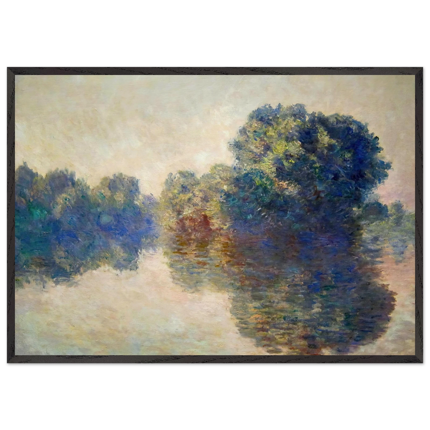The Seine near Giverny - claude monet Framed Art Print – Black Wooden Frame - Default Title - -Framed Art Print