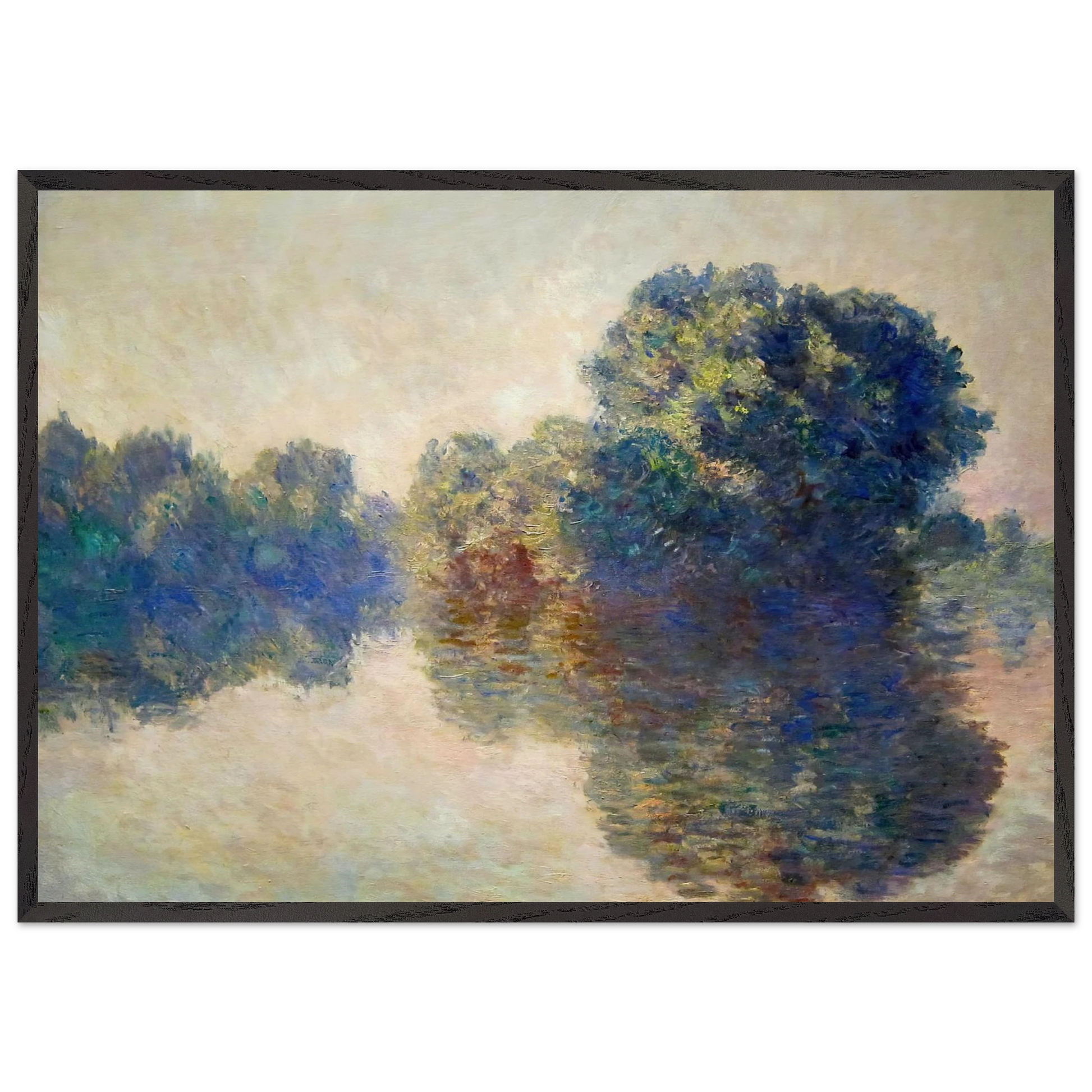 The Seine near Giverny - claude monet Framed Art Print – Black Wooden Frame - Default Title - -Framed Art Print