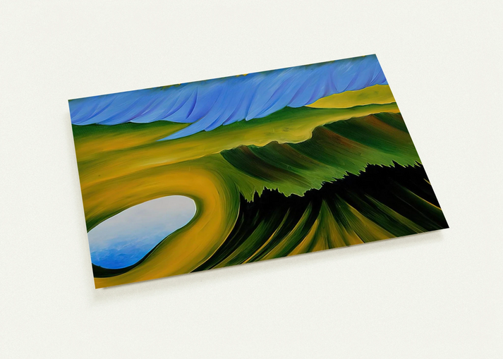 Mountains and Lake By Georgia O'Keeffe Pack of 10 Post Cards | Georgia O'Keeffe Post Cards | A6 (10.5 x 14.8 cm) - 4.1 x 5.8 inches
