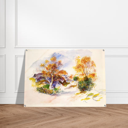 Landscape with Trees - Pierre-Auguste Renoir Acrylic Print - 70x100 cm / 28x40″ inches