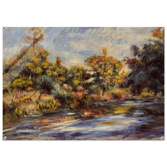 Landscape with River - Pierre-Auguste Renoir Acrylic Print - 70x100 cm / 28x40″ inches
