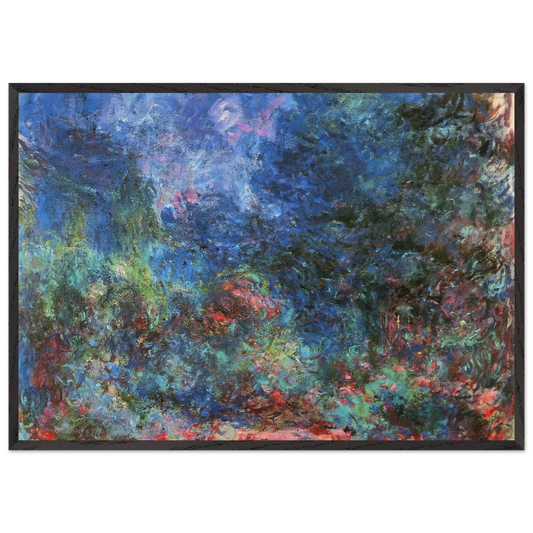 The House at Giverny Viewed from the Rose Garden - claude monet Framed Art Print – Black Wooden Frame - Default Title - -Framed Art Print