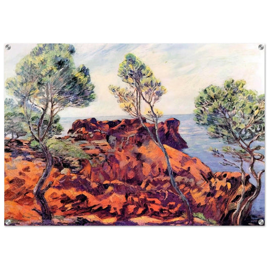 Agay, les Roches Rouges - 1901 - Armand Guillaumin Acrylic Print - 70x100 cm / 28x40″ inches