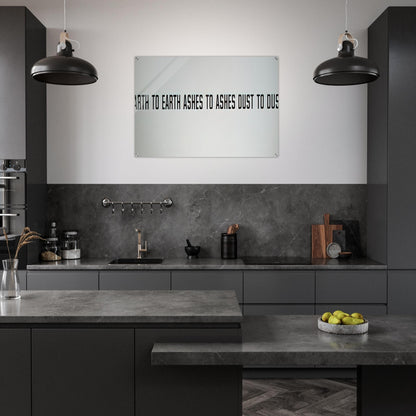 Earth to Earth Ashes to Ashes Dust to Dust - 1970 - Lawrence Weiner Acrylic Print - 70x100 cm / 28x40″ inches | Lawrence Weiner Wall Art | Lawrence Weiner Prints