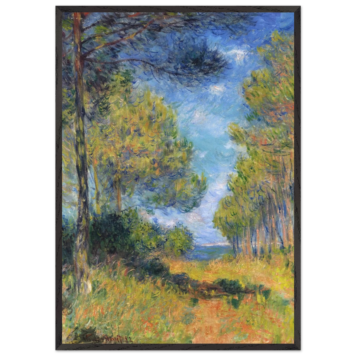 Path at Varengeville - claude monet Framed Art Print – Black Wooden Frame - Default Title - -Framed Art Print