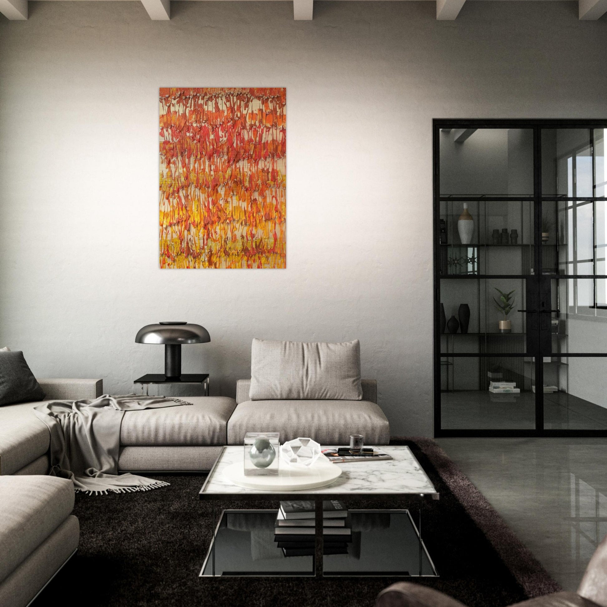 Dirty Painting - 1989 - Arman Brushed Aluminum Print - 70x100 cm / 28x40 inches | Arman Aluminum Print | Arman Prints