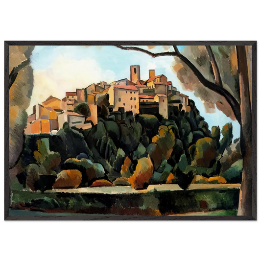 VISTA DE SAINT PAUL DE VENCE 1910 - Andre Derain Framed Art Print – Black Wooden Frame - Default Title - -Framed Art Print