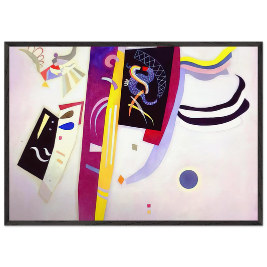 ORANGE VIOLET 1935 - Wassily Kandinsky 70x100 cm / 28x40 inches Framed Art Print – Black Wooden Frame