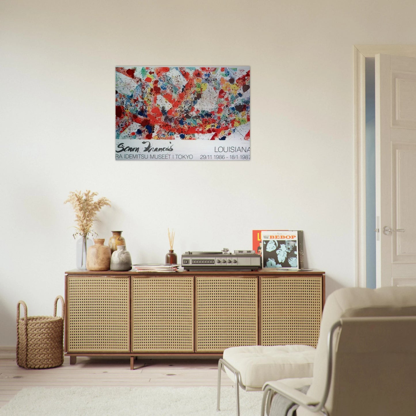 Polar Red - Sam Francis Brushed Aluminum Print - 70x100 cm / 28x40 inches | Sam Francis Aluminum Print | Sam Francis Prints