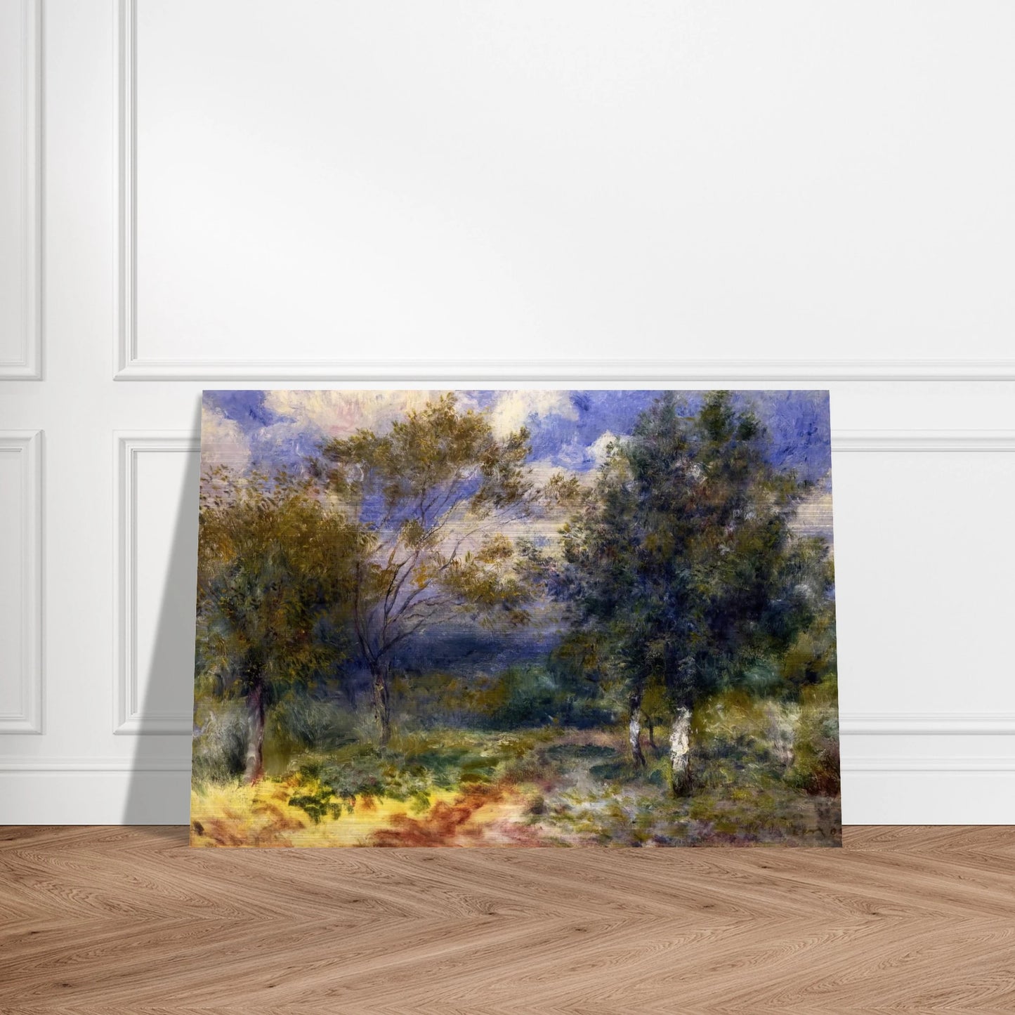 Sunny Landscape - Pierre-Auguste Renoir Brushed Aluminum Print - 70x100 cm / 28x40 inches | Pierre-Auguste Renoir Aluminum Print | Pierre-Auguste Renoir Prints