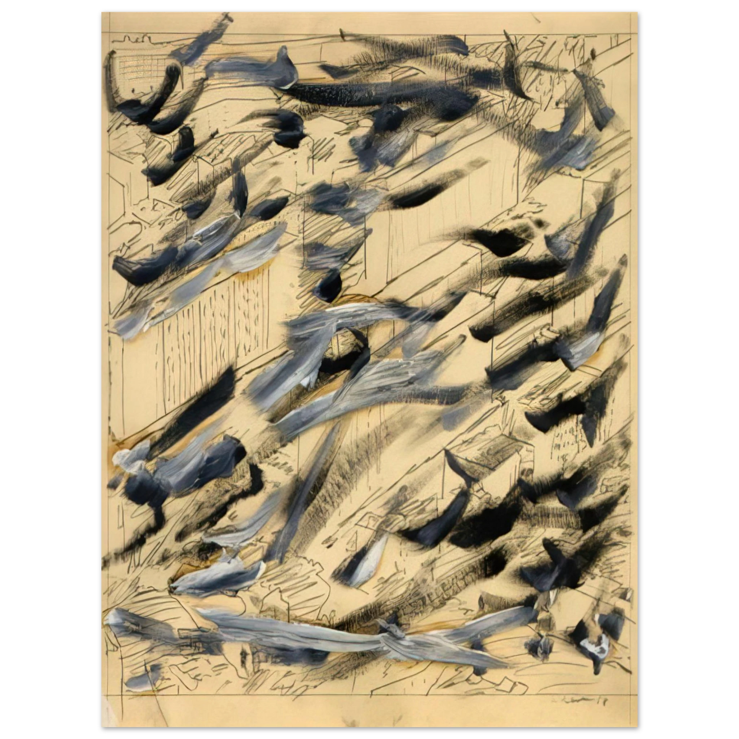 Gerhard Richter - TOWNSCAPE 1968 6 Fine Art Poster - Default Title