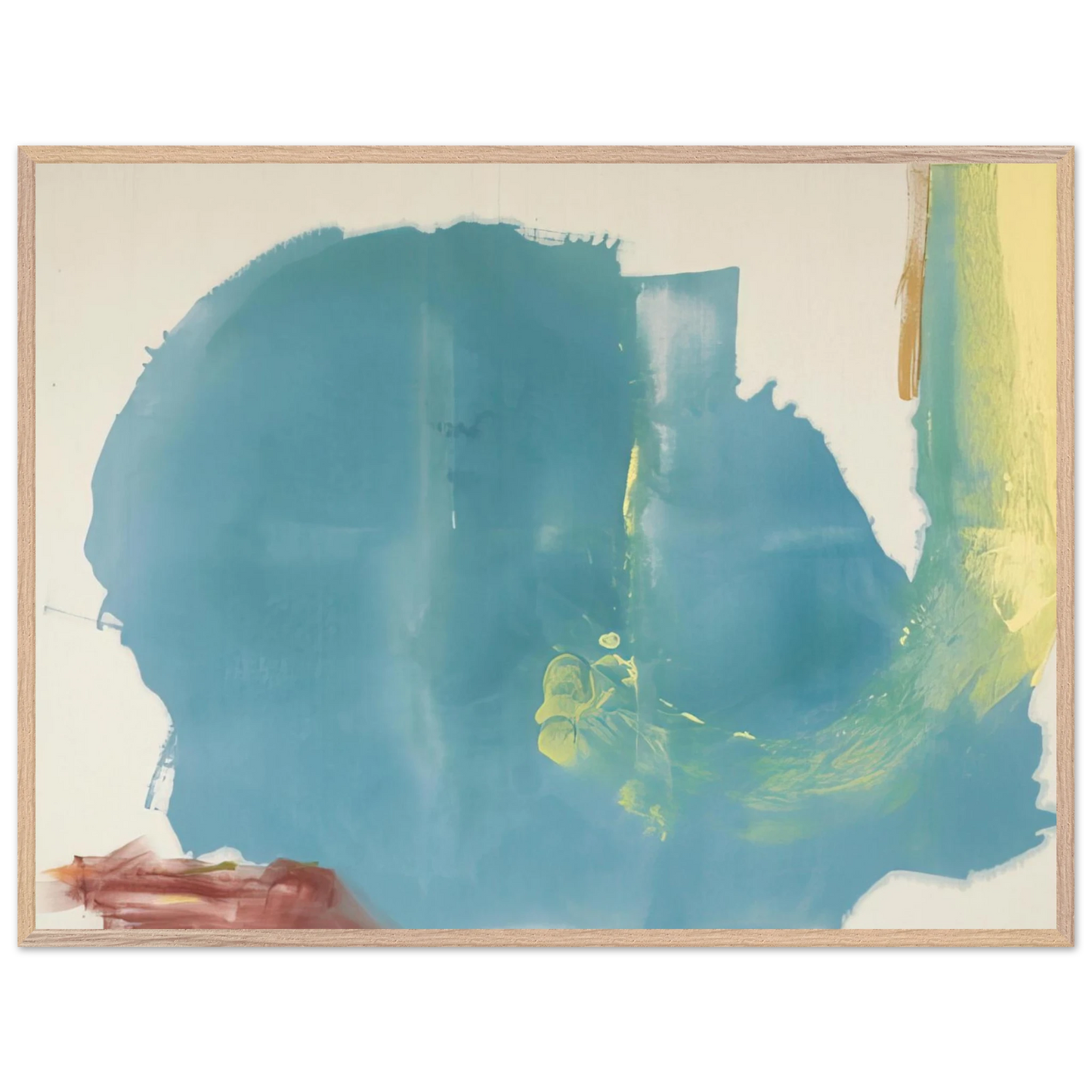 Helen Frankenthaler - Where Necessary - 1977 Wall art - 30x45 cm / 12x18 inches - Premium Wooden Framed Poster With Fine Art Paper - Black frame