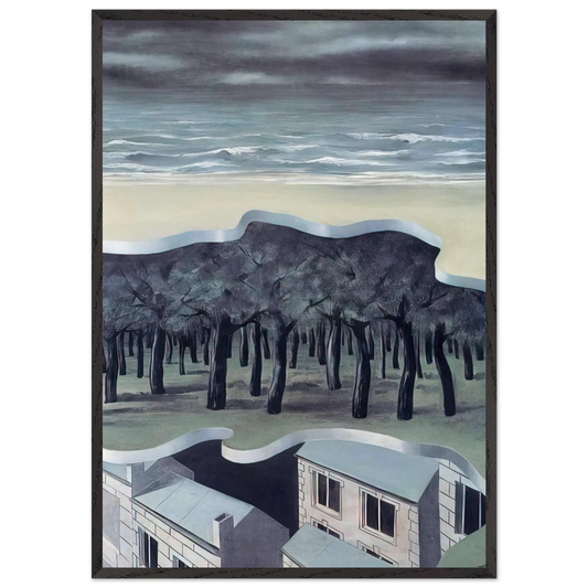 POPULAR PANORAMA 1926 - Rene Magritte 70x100 cm / 28x40 inches Framed Art Print – Black Wooden Frame