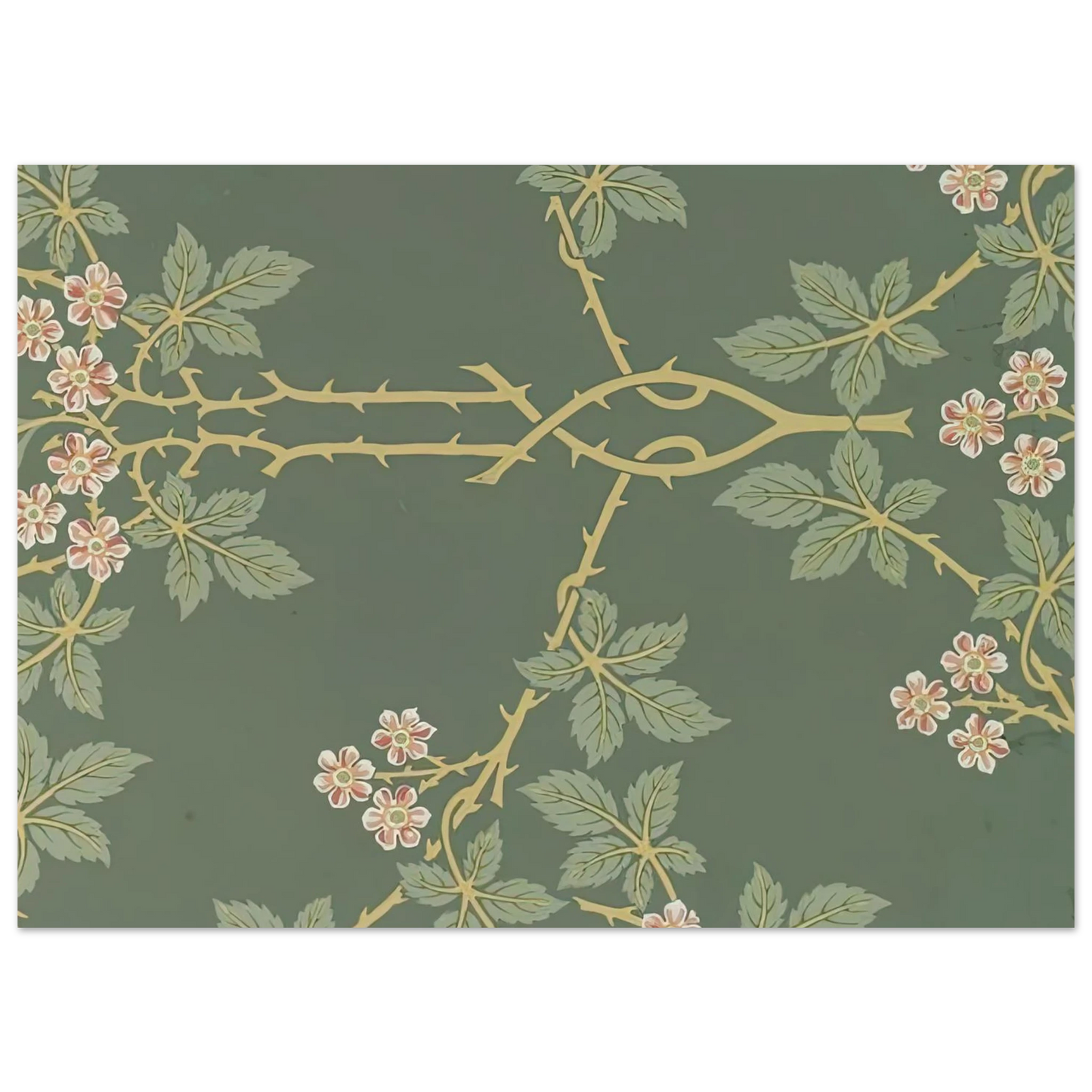 William Morris - WALLPAPER BLACKBERRY PATTERN 388 1917 Fine Art Poster - 40x60 cm / 16x24 inches