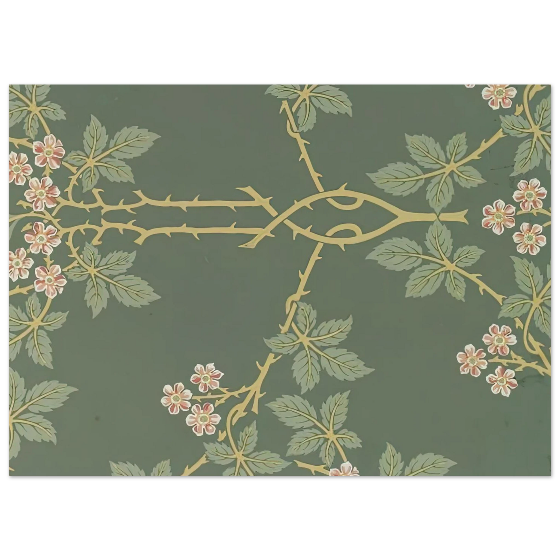 William Morris - WALLPAPER BLACKBERRY PATTERN 388 1917 Fine Art Poster - 40x60 cm / 16x24 inches