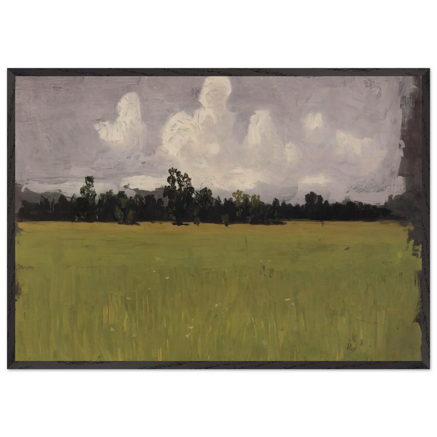 Autumn Steppe - Arkhyp Kuindzhi Framed Art Print – Black Wooden Frame - Default Title - -Framed Art Print